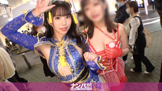 【渋谷ハロウィン2021】二人組コスプレ美女をナンパ成功! 美波こづえ-0