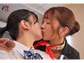 ぷるつやリップと舌が溶け合うねっとりレズキスで長身美人BAにレズ堕ちする華奢美少女 北岡果林 木下ひまり2
